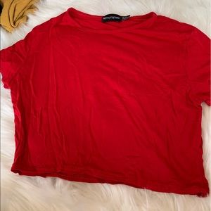 Red crop top